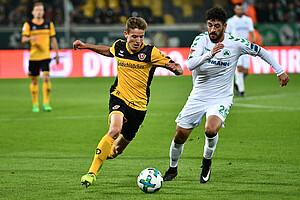 Niklas Hauptmann gab gegen Fürth sein Pflichtspiel-Comeback.
