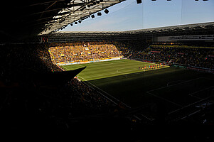 DDV-Stadion beim Heimspiel gegen Sonnenhof Großaspach in der Saison 2014/15