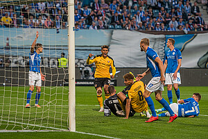 Mörschel überwindet Hansa-Keeper Kolke bereits in der ersten Spielminute. | Foto: Dennis Hetzschold