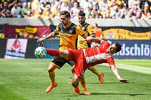 Pascal Testroet stand erstmals seit seiner Kreuzbandverletzung wieder in der Startelf. (Foto: SGD/Dennis Hetzschold)