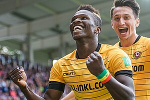 Koné bejubelt den Führungstreffer