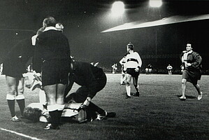Gisela Passehr (ehemals Israel) 1967 in Glasgow im Einsatz. | Foto: Archiv Dresdner Fußballmuseum