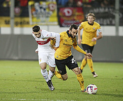 Fabi Müller im Zweikampf
