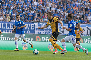 Haris Duljevic im Lauduell gegen Darmstadts Steinhöfer.