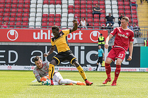 Setzte immer wieder gut nach und attackierte den Gegner früh: Moussa Koné. (Foto: SGD/Steffen Kuttner)