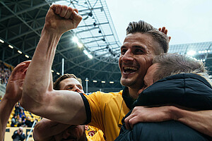 Stefan Kutschke erzielte sein erstes Pflichtspieltor für Dynamo.