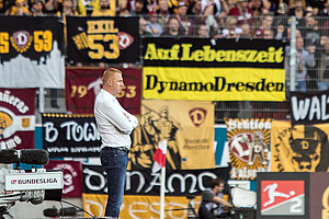 Maik Walpurgis bei seinem Debüt als Dynamo-Cheftrainer