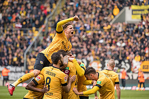 Die SGD feiert gegen den Rivalen aus dem Erzgebirge einen Derbysieg, der noch lange in Erinnerung bleiben wird. | Foto: Steffen Kuttner