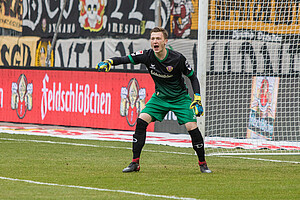 Markus Schubert hielt mit starken Paraden die Null fest. (Foto: Steffen Kuttner)