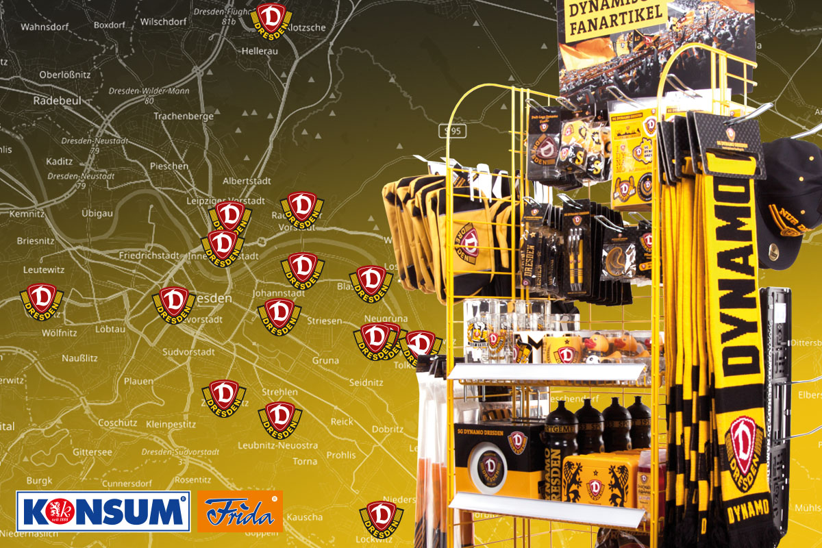 KONSUM - Stadion-Namensgeber und Fanshop-Partner