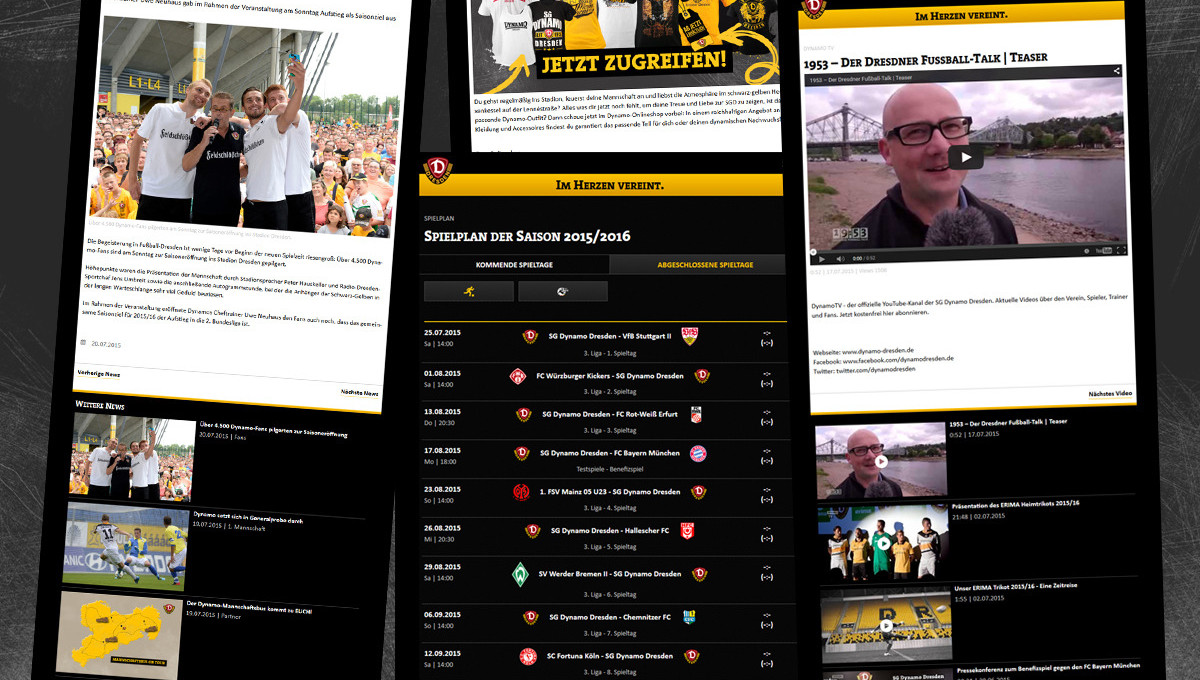 Dynamo macht mobil Die offizielle Web-App der SGD ist da! Sportgemeinschaft Dynamo Dresden