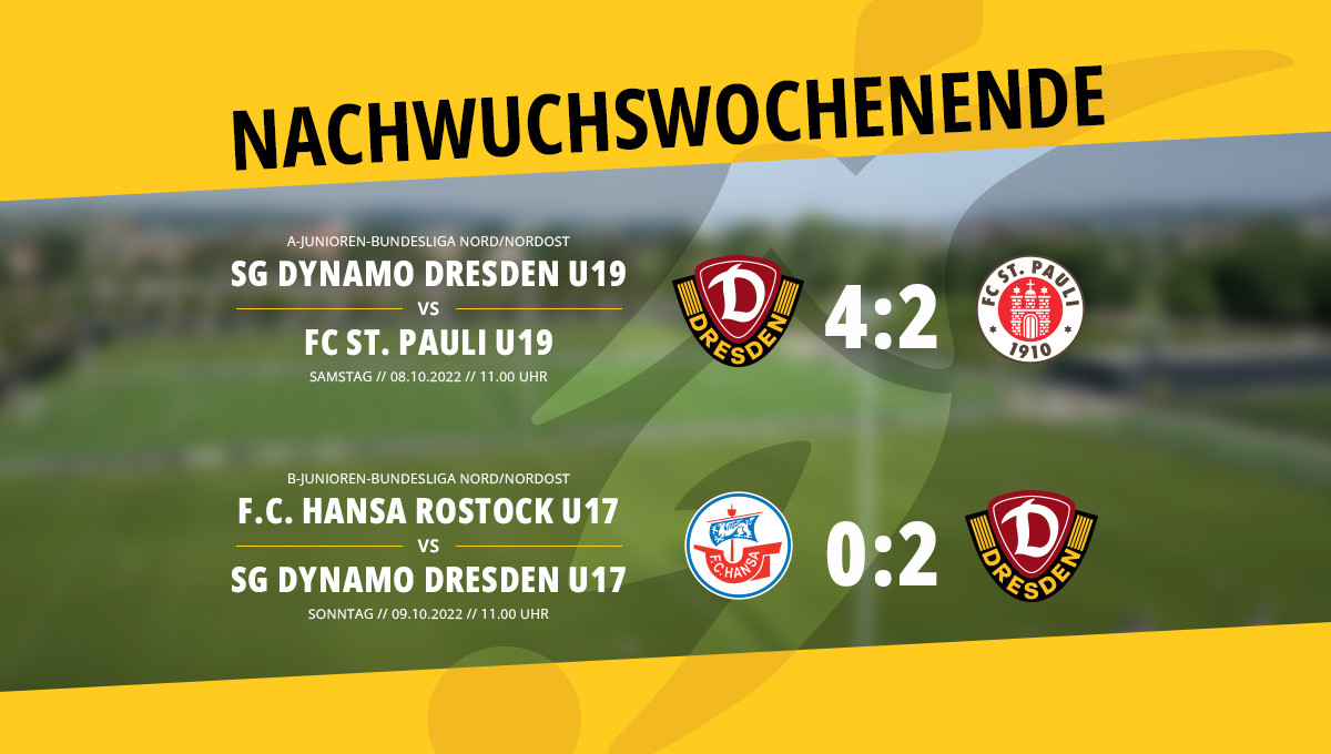 Doppelter Punktgewinn im Nachwuchs Sportgemeinschaft Dynamo Dresden